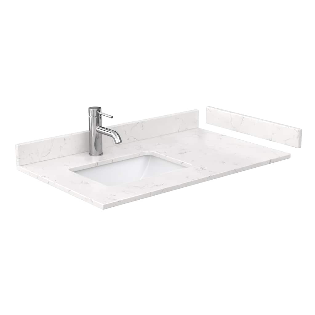 Wyndham Collection WCFVCB136STOPUNS-LEFT 36" Cultured Marble Vanity