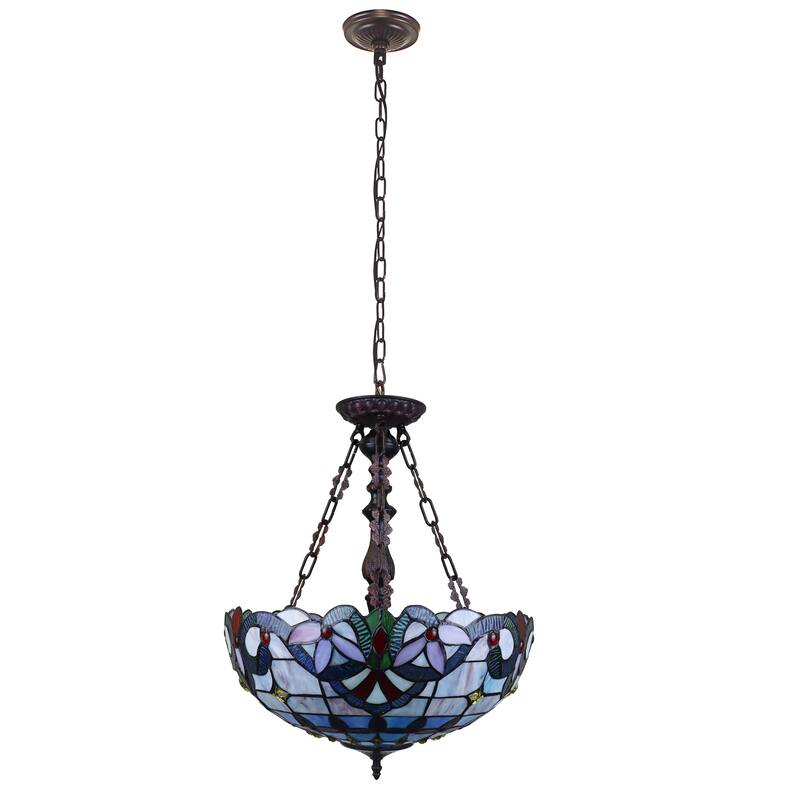 Victorian Design 2-light Dark Bronze Convertible Semi-Flush Mount/ Pendant