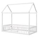 preview thumbnail 7 of 58, Wood House Bed with Fence and Door