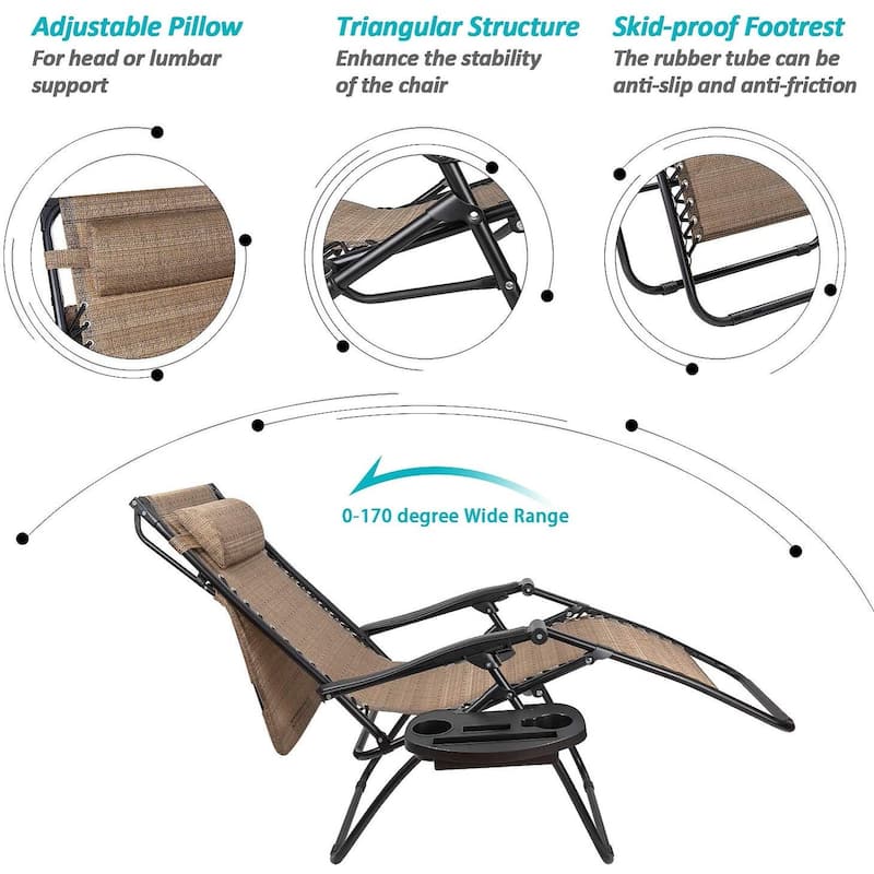 Homall Zero Gravity Chair Patio Lawn Chair Lounge Chair Folding