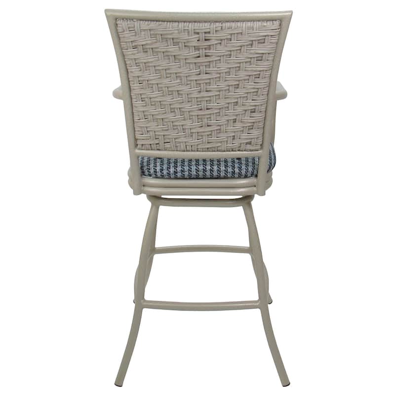 Outdoor Indoor Bar Stool Counter, Bar or Extra Tall - Erin Beige Frame