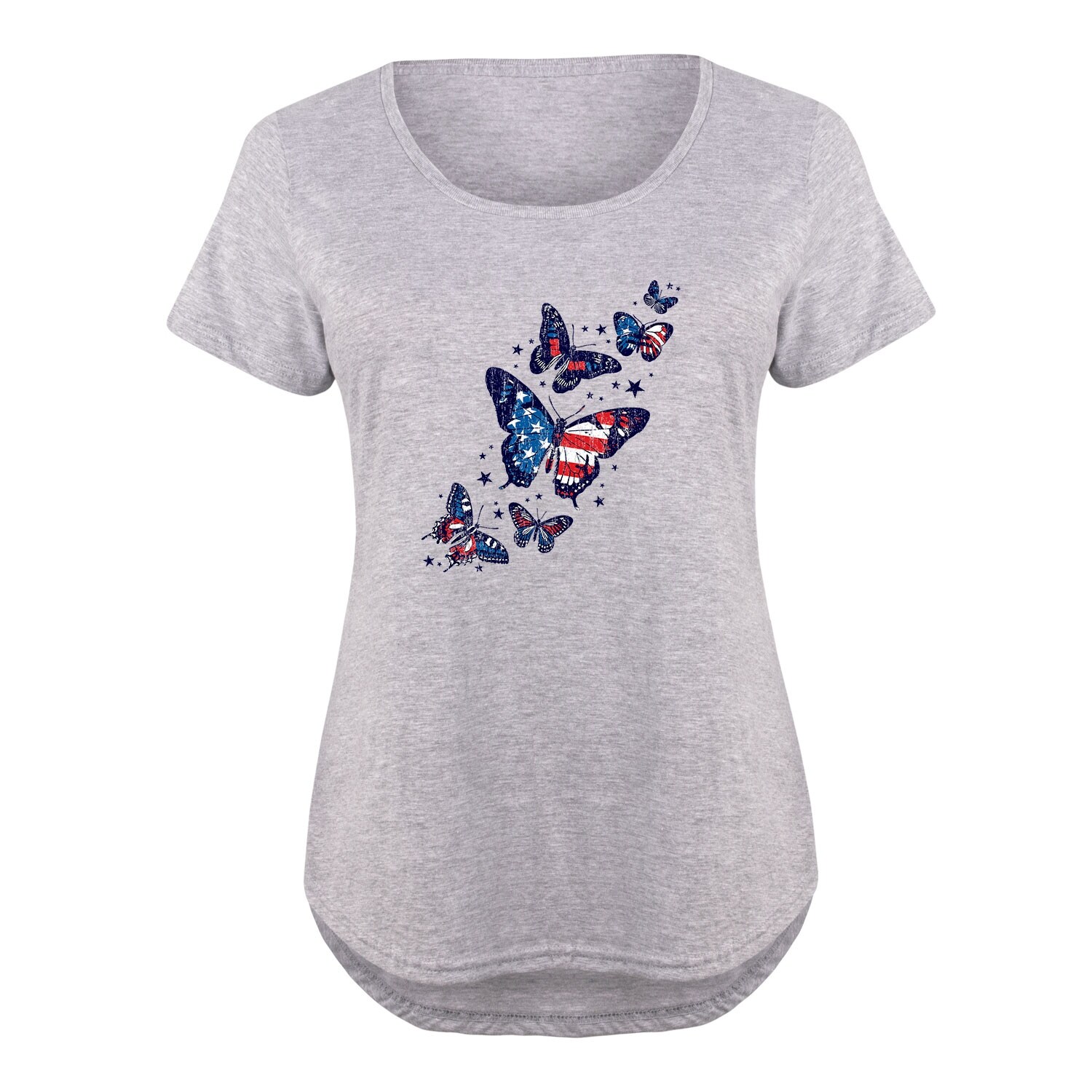 Shop Patriotic Butterflies Patriotic Memorial Day Ladies Plus Size Scoop Neck Tee Free Shipping On Orders Over 45 Overstock 21032990