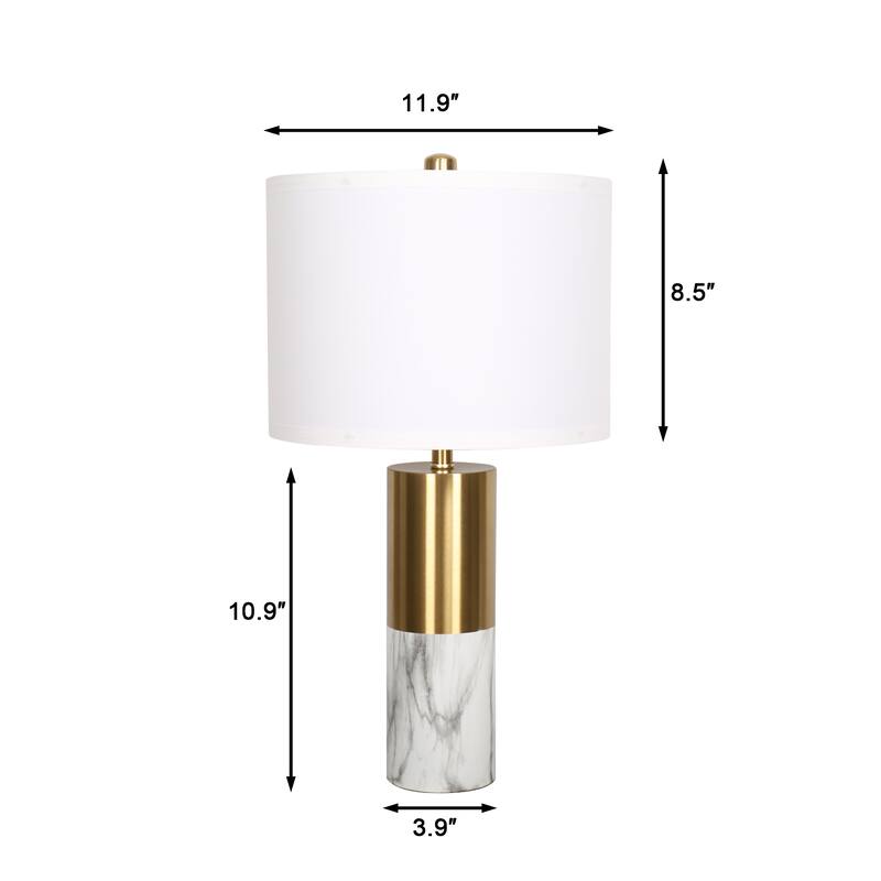 Lighting Marble Gold Table Lamps (Set of 2)