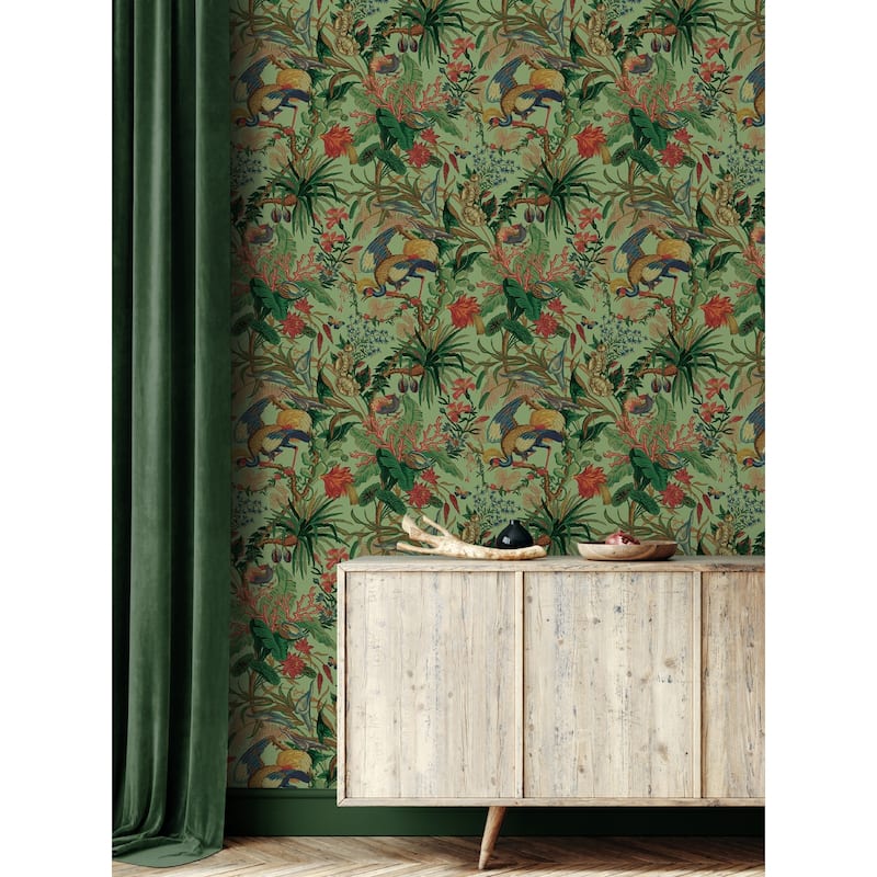 NextWall Tropical Canopy Peel and Stick Wallpaper
