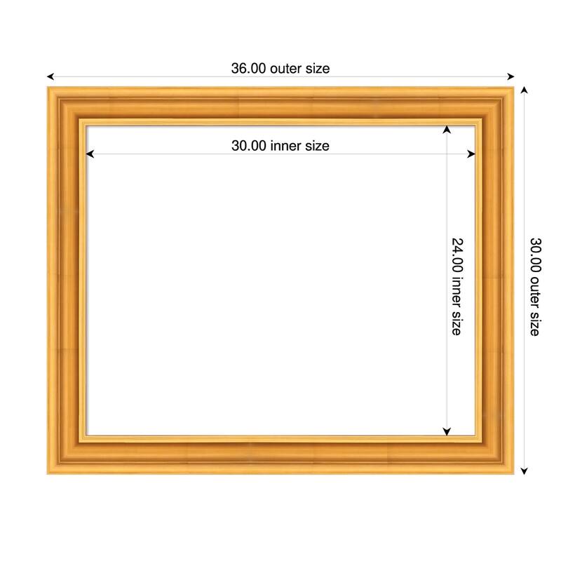 Sierra Framed Dry Erase Magnetic Board - 36 x 30 in - Sierra Gold