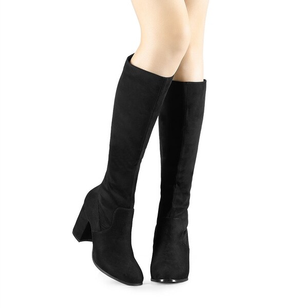 Shop Women's Side Zipper Chunky Heel 