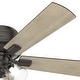 preview thumbnail 5 of 19, Hunter 52" Crestfield Low Profile Ceiling Fan with 3-Light LED Light Kit and Pull Chain - Casual, Farmhouse, Rustic