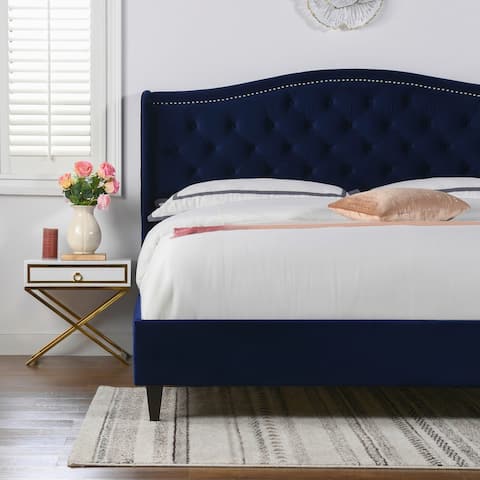 Carson Carrington Athena Modern Wingback Platform Bed