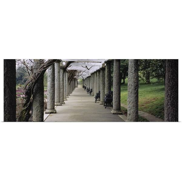 Shop Columns Along A Path In A Garden Maymont Richmond Virginia Poster Print Overstock 16870181