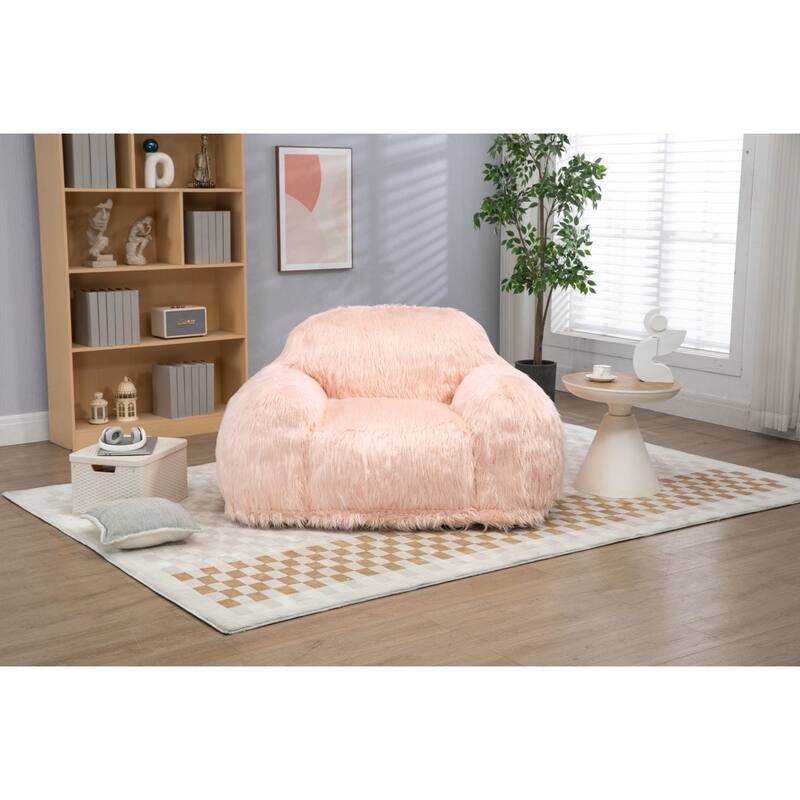 Bean bag chair lazy long hair sofa high density foam filled for living room Bed Bath & Beyond