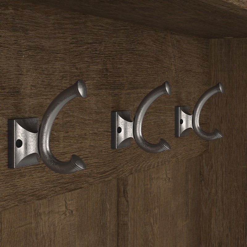 Woodland Full Entryway Storage Set with Coat Rack by Bush Furniture
