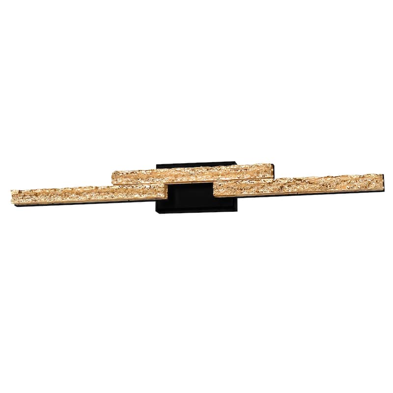 Stagger Integrated LED Black Vanity Light - Black