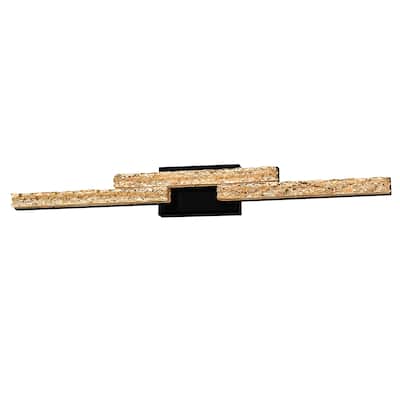 Stagger Integrated LED Black Vanity Light