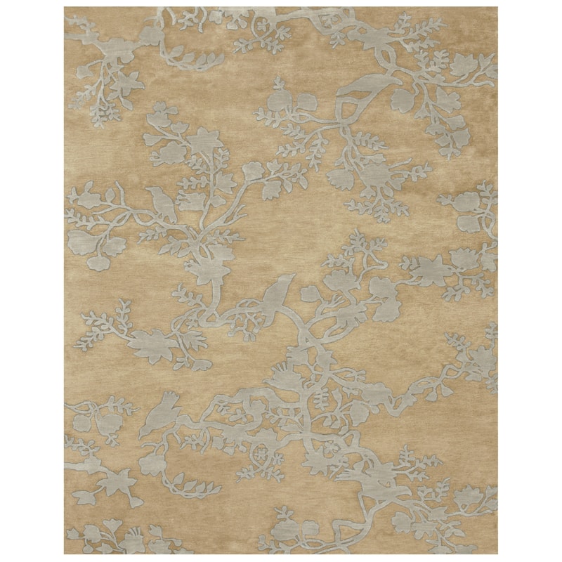 Bodhi Hand Knotted Transitional Rug - 7'-9" x 9'-9" - Light Gold