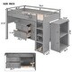 preview thumbnail 5 of 14, Wood Gray Twin High Loftbed Frame with Super Storage Space