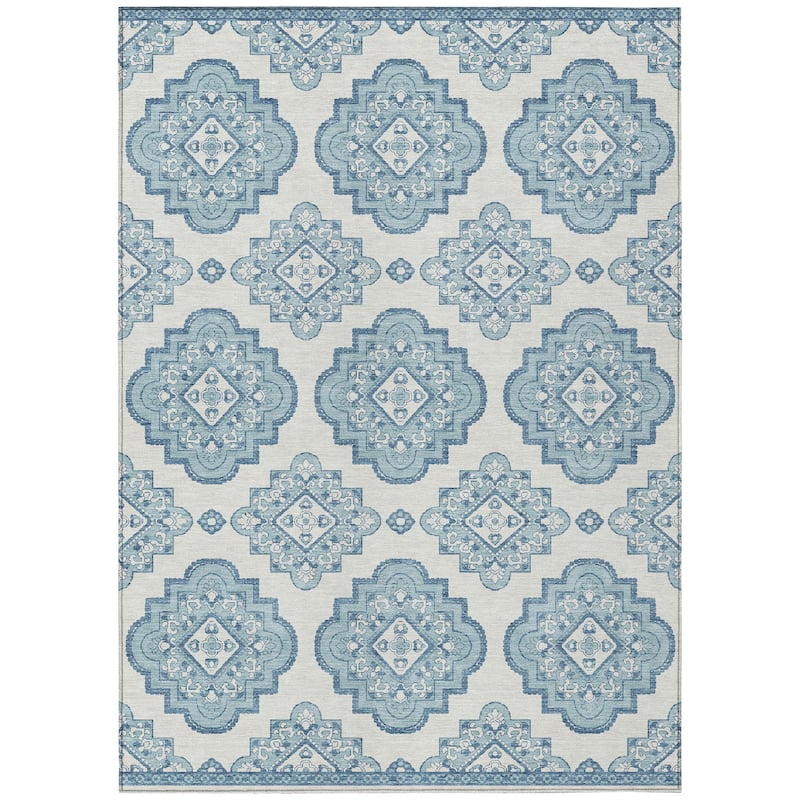 Machine Washable Indoor/ Outdoor Chantille Boho Moroccan Rug