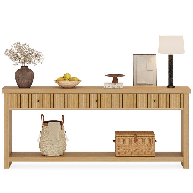 70.9" Extra Long Console Table with Drawers & Storage, Entryway Sofa Couch Foyer Accent Table for Living Room Hallway Entrance