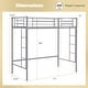 preview thumbnail 14 of 28, Costway Twin Size Loft Bed Heavy Duty Metal Loft Bed Frame with Safety