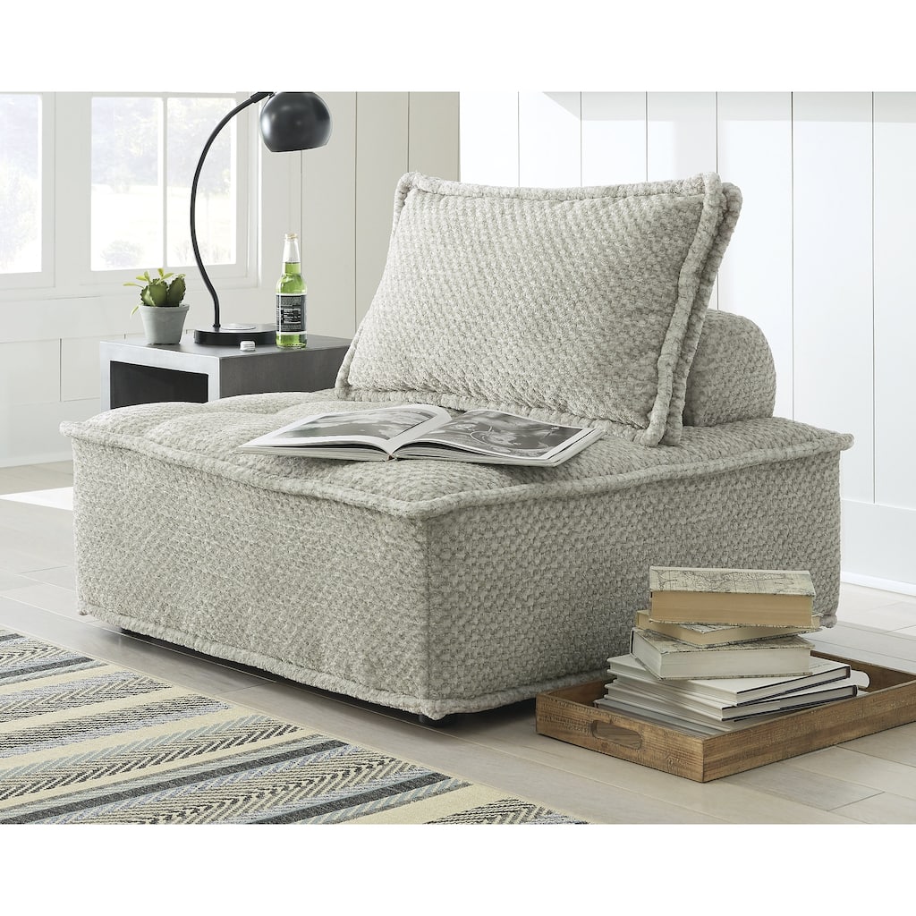 Bales Boho-Chic Modular Taupe Accent Chair - 40"W x 40"D x 30"H
