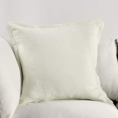 Amy Linen 22-inch Square Throw Pillow, by Kosas Home
