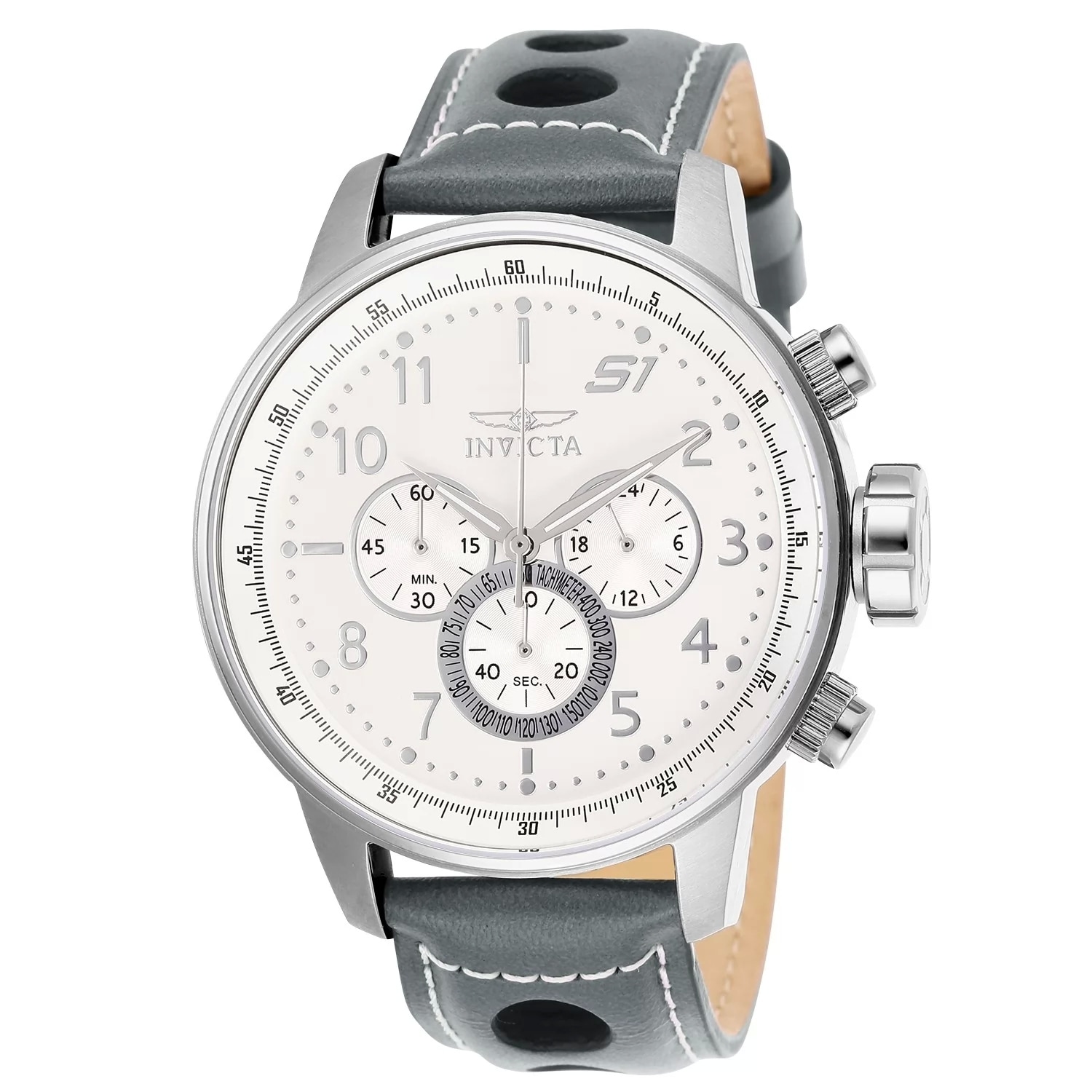 Invicta Men's 25723 S1 Rally Quartz Chronograph White Dial Watch