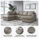 preview thumbnail 3 of 30, Signature Design by Ashley Amuleto Brown 2-Piece Sectional with Chaise - 124"W x 86"D x 40"H
