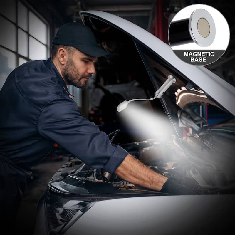 LED Concepts 2 Pack BBQ Grill LED Lights with Magnetic Base - Weather Resistant, Task Lighting Barbecue Grilling - 4 in