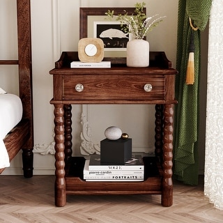 Mid Century Modern Nightstand Bedside Table Accent End Table Side Table ...