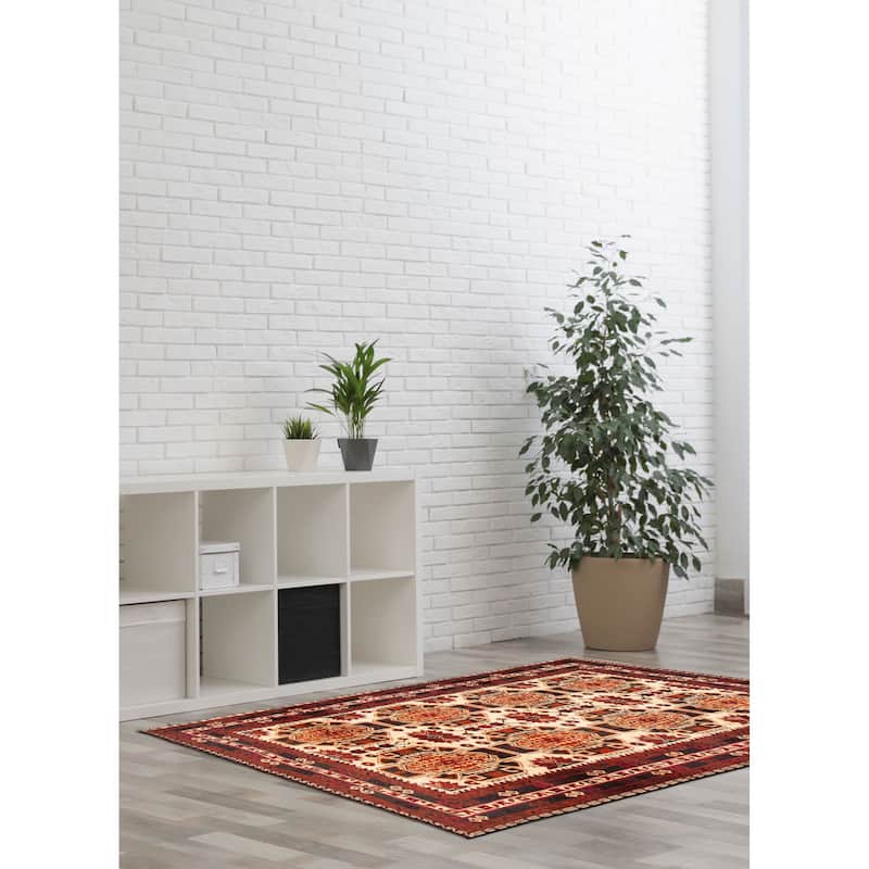 Teimani Ivory Rug 3'10" x 6'3" - 3'10 x 6'3