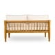 preview thumbnail 7 of 36, Christopher Knight Home Darla 4 Piece Outdoor Sleek Acacia Wood Seating Set with Water-Resistant Cushion