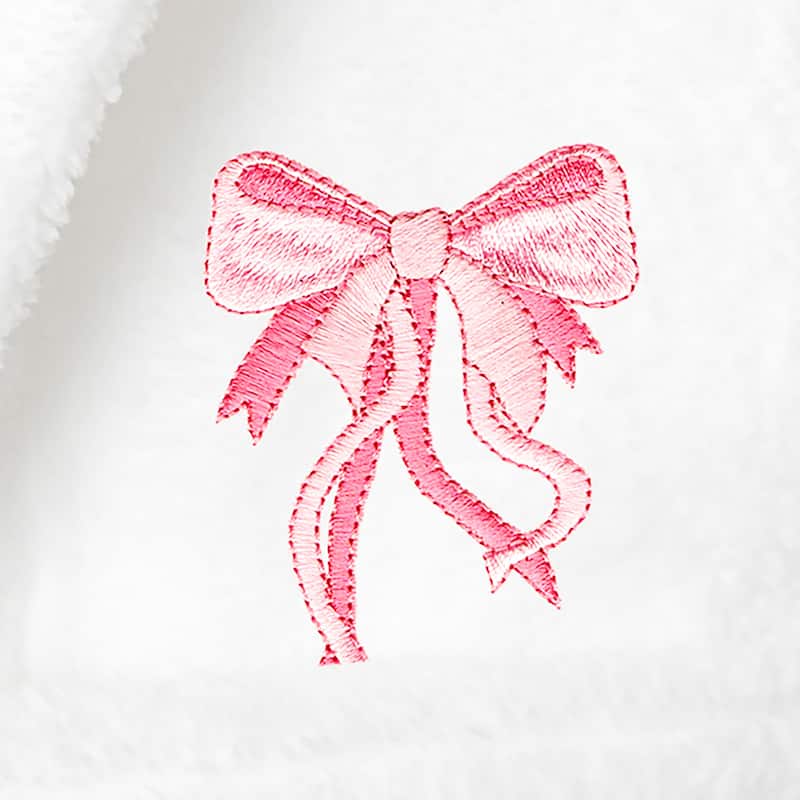 Sweet Kids 100% Polyester SUPER PLUSH Double Brushed Hooded Bathrobe - BOW