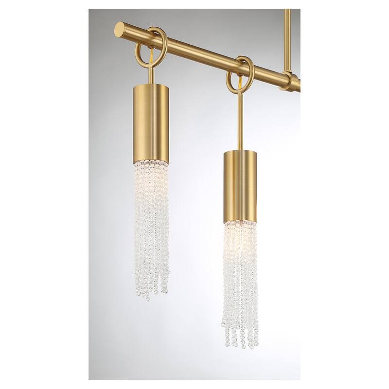 Savoy House 1-1365-5 Chelsea 5 Light 40" Wide Beaded Linear Chandelier