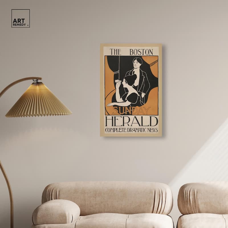 Sunday Herald 1893 Canvas by Art Remedy, Gallery Wrapped