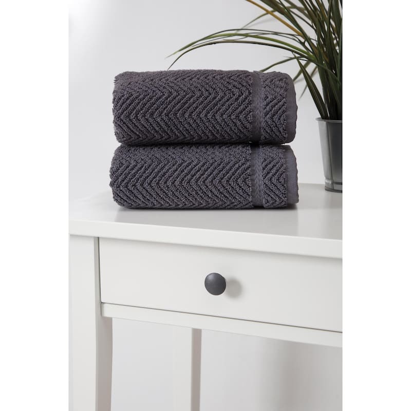 Ozan Premium Home 100% Turkish Cotton Maui Collection Luxury Hand Towels (Set of 2)