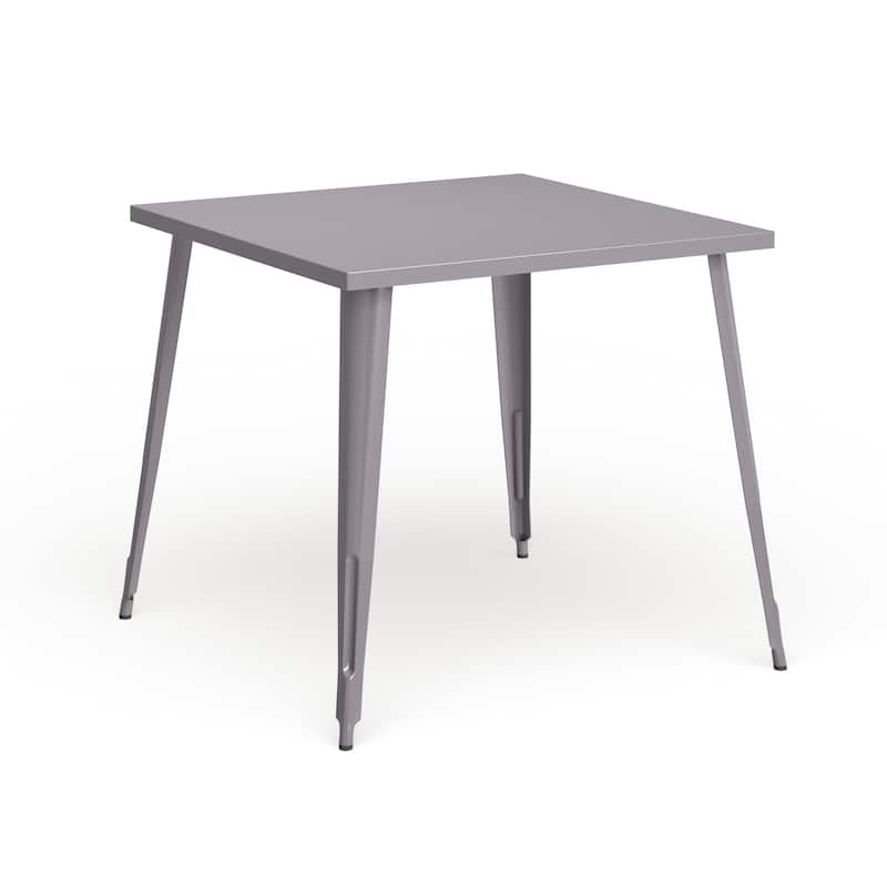 35.5'' Square Metal Indoor-Outdoor Table - 35.5"W x 35.5"D x 29.75"H