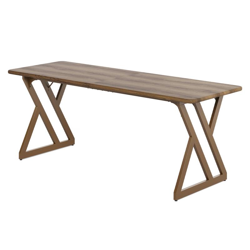 78.7-Inch Extra Long Computer Desk, Sturdy Wooden Office Desk, 2-Person Work Table Workstation for Home Office