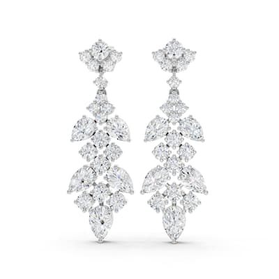 Auriya 14k Gold 3ctw Lab Grown Diamond Dangle Earrings (E-F VS)