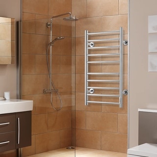 4 Bars Towel Holders Wall Mounted Plug-In/Hardwired Towel Warmer Heated ...
