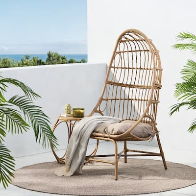 French Country Outdoor Patio Lounge Chair, High Comfort for Multiple Scenarios