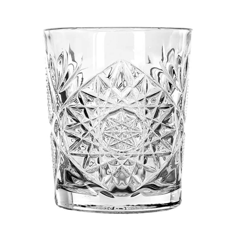Libbey Hobstar Double Old Fashioned Glasses, 12-ounce, Clear, Set of 4 - Set of 4