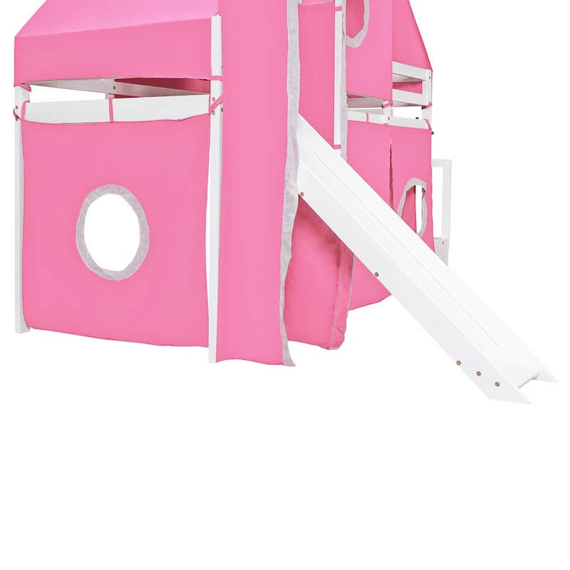 Loft Bed with Tent and Tower
