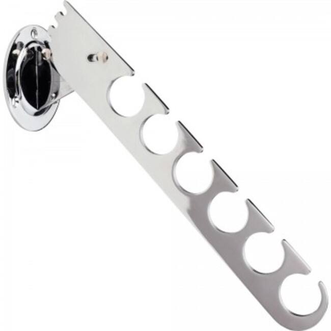 Hardware Resources Six Slotted Hole Laundry Valet - Polished Chrome