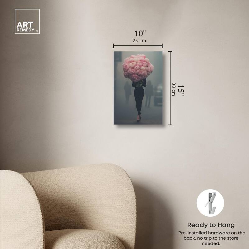 Peony Bouquet Canvas by Art Remedy, Gallery Wrapped