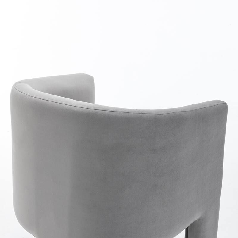 SEYNAR Modern Velvet Accent Chair, Upholstered Barrel Chair with Unique Solid Base for Living Room Soft Club Chair Set of 2