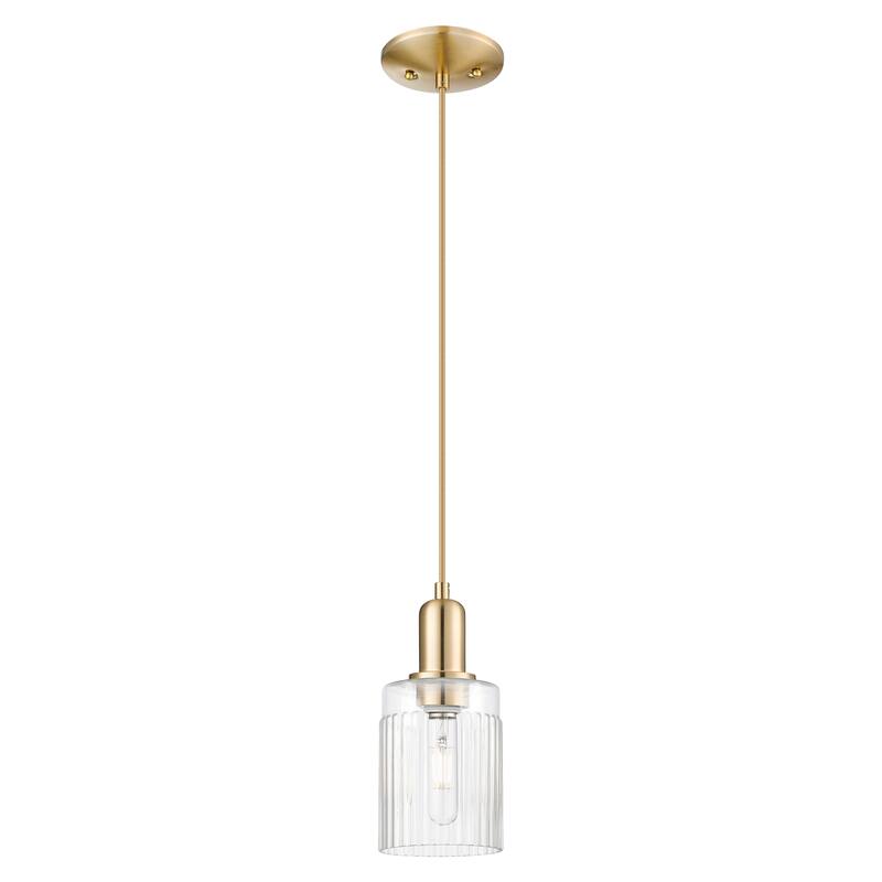 Innovations Lighting Endless Possibilities Arcadia - Hadley - 1 Light 5" Cord Hung Mini Pendant - Clear/Champagne Bronze