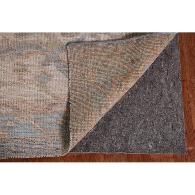Hand Knotted Oriental 100% Wool Carpet Transitional All-Over Greys & Charcoal Oushak Area Rug - 13' 10'' X 10' 1''