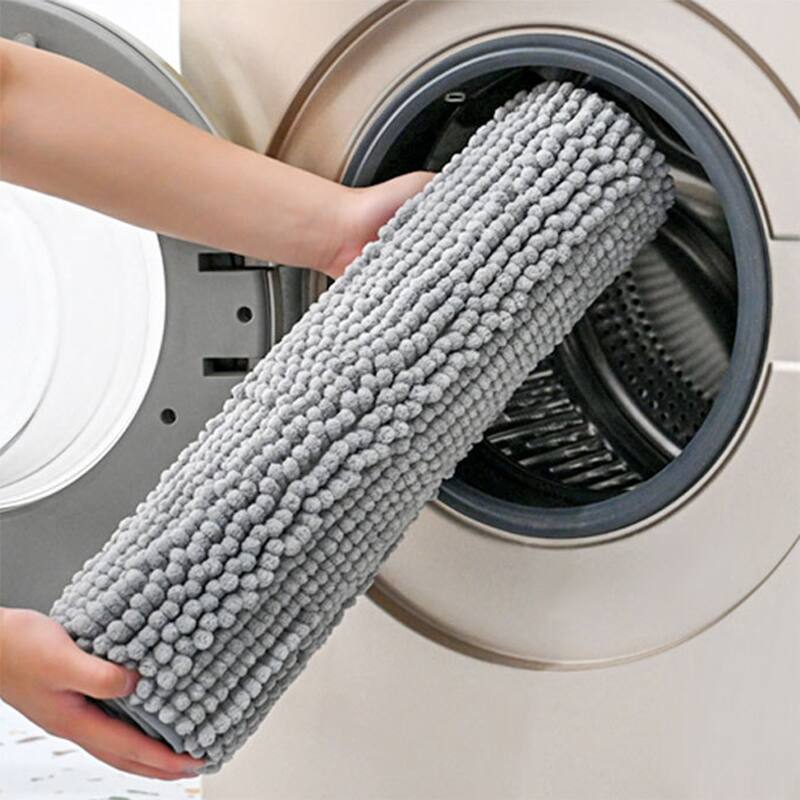 Letter Bathroom Mat Soft Fluffy Chenille Non Slip Backing Absorbent Toilet Baths Rugs Home Gifts