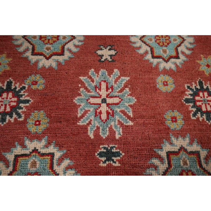 Kazak Accent Rug Handmade Traditional Orange Wool Carpet - 2'8" x 4'1"