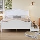 preview thumbnail 4 of 24, Full Size Wood Platform Bed with Guardrails on Both Sides and Two Storage Drawers for Home For Home