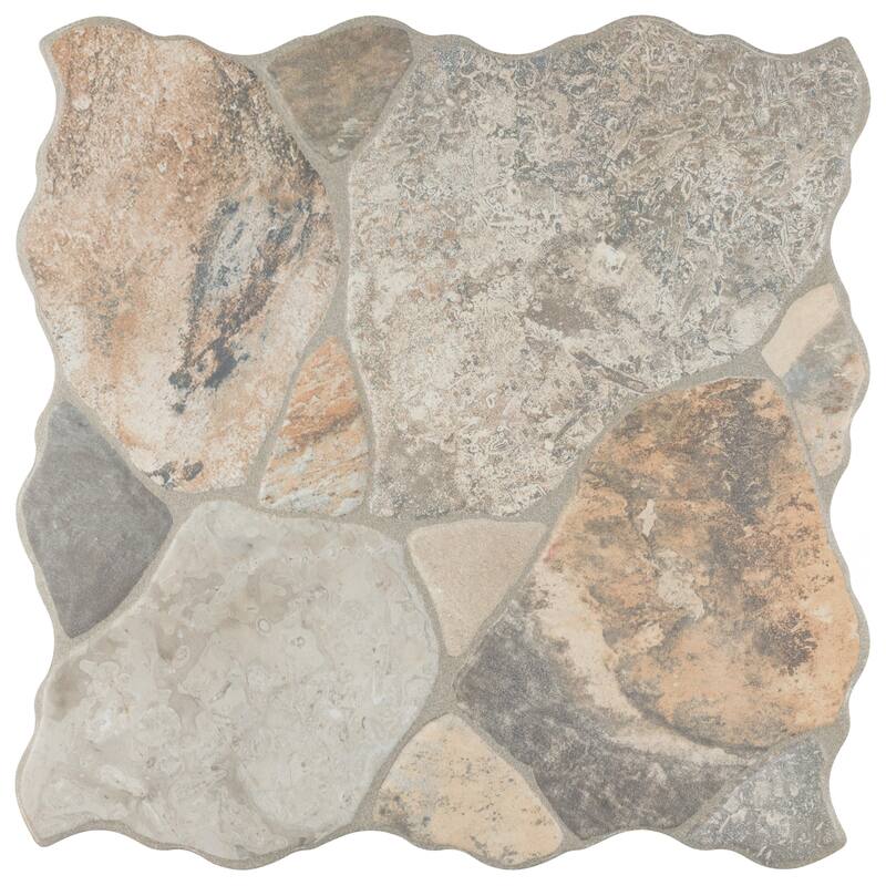 Merola Tile Canet Beige 17" x 17" Porcelain Floor and Wall Tile